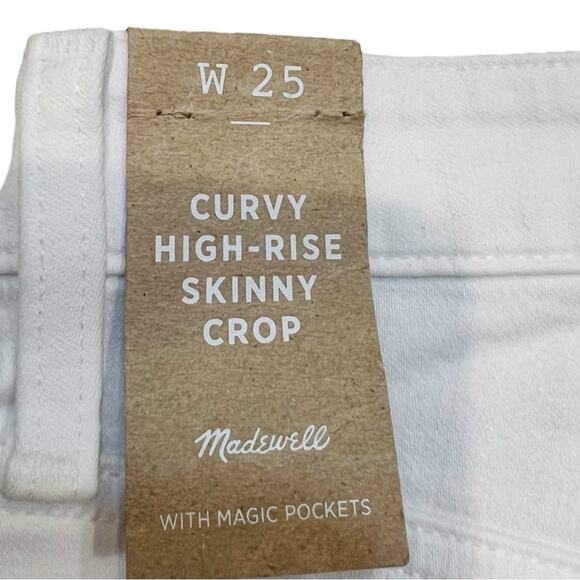 Madewell curvy high-rise skinny crop jeans Button front edition Sz 25 NWT - Picture 9 of 16